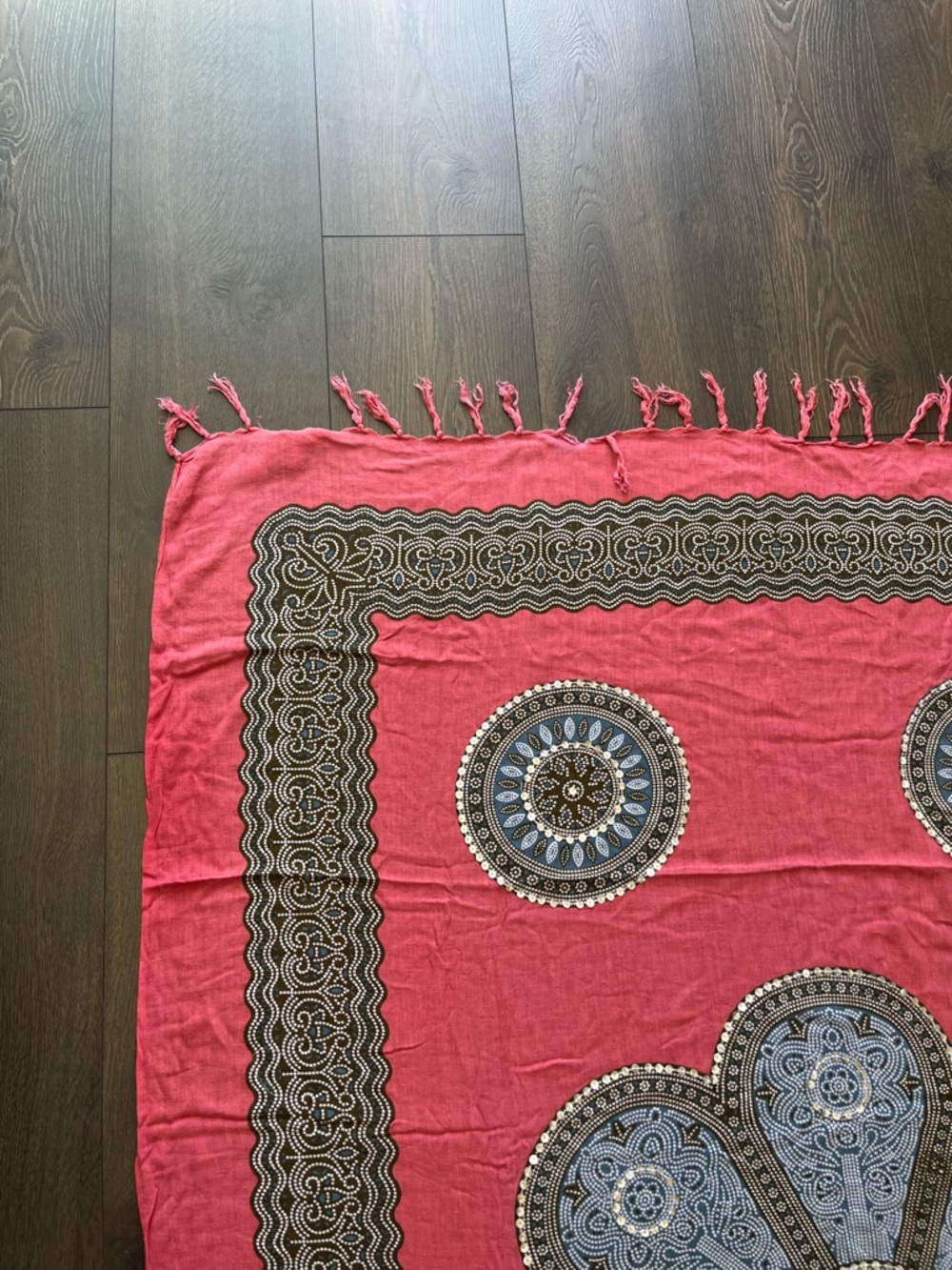 Pink Sequin Boho Scarf - Picture 4 of 8